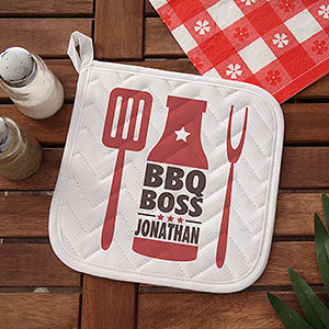 BBQ Boss Personalized Potholder - 27947-AP