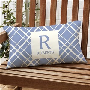 Modern Farmhouse Custom Pattern Personalized Lumbar Outdoor Throw Pillow-12”x22 - 28117-LB