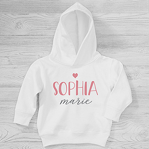 Loving Name Personalized Toddler Hooded Sweatshirt - 28483-CTHS