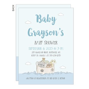 Precious Moments® Noahs Ark Personalized Baby Shower Invitation - Premium - 28642-P