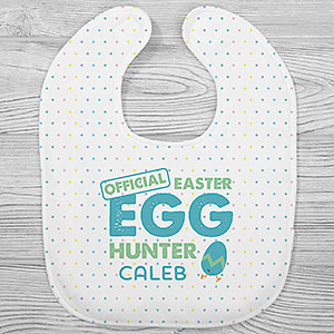 Easter Egg Hunter Personalized Baby Bib - 29191-B
