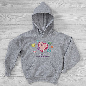 Little Valentine Personalized Hanes Kids Hooded Sweatshirt - 29549-YHS
