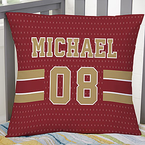 Sports Jersey Personalized 18 Velvet Throw Pillow - 29661-LV