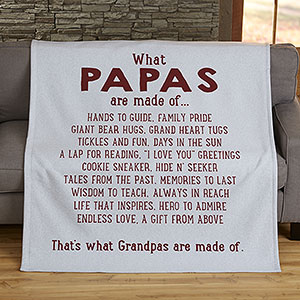 What Grandpas Are Made Of Personalized 50x60 Sweatshirt Blanket - 30907-SW