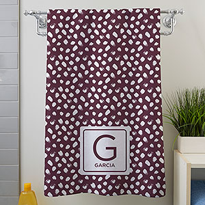 Modern Spots Personalized 30x60 Bath Towel - 31229