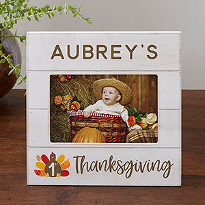 Babys First Thanksgiving Personalized Shiplap Frame-4x6 Horizontal - 31941-4x6H