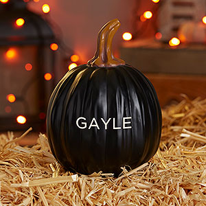 Family Initial Personalized Pumpkins - Small Black - 32038-SB