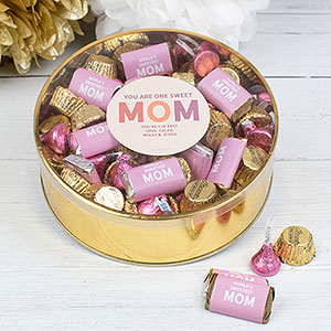 You Are One Sweet Mom Personalized Extra Large Hersheys  Reeses Mix Tin - 32190D-XL