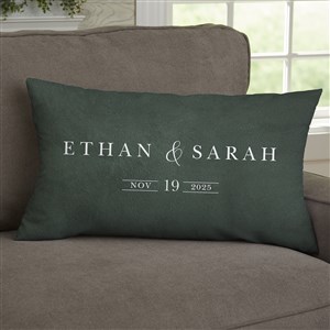 Moody Chic Personalized Wedding Lumbar Throw Pillow - 32431-LB