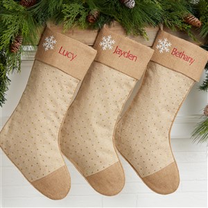 Rustic Luxe Personalized Christmas Stockings - 32729