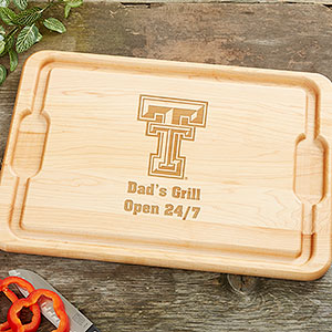 NCAA Texas Tech Red Raiders Personalized Maple Cutting Board 12x17 - 33441