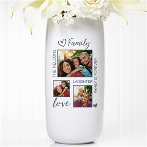 Photo Collage for Family Personalized Ceramic Vase - 34143