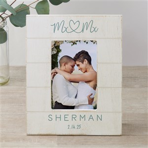 Mx. Title Personalized Wedding Shiplap Picture Frame- 4x6 Vertical - 34287-4x6V