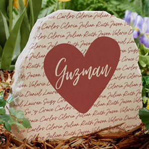 Family Heart Personalized Standing Garden Stone - 34899