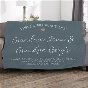 No Place Like Personalized Grandparents 60x80 Plush Fleece Blanket - 35781-FL