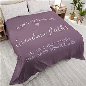 No Place Like Personalized Grandparents 90x108 Plush Fleece Blanket - 35781-King