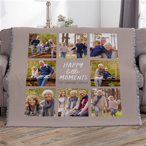 Happy Little Moments Personalized 56x60 Woven Photo Throw - 35844-A