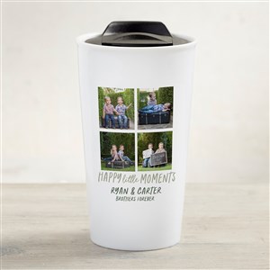 Happy Little Moments Personalized 12 oz. Double-Wall Ceramic Travel Mug - 35852