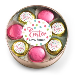 Happy Easter X-Large Tin with 16 Chocolate Covered Oreo Cookies - 36646D-XLG