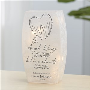 Our Angels Wings Personalized Small Frosted Tabletop Light - Small - 36865