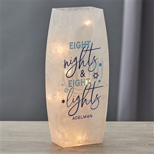 Hanukkah Personalized Small Frosted Tabletop Light - Large - 36867-L