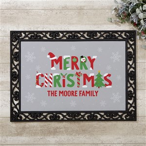 The Joys Of Christmas Personalized Doormat- 18x27 - 37324