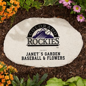 MLB Colorado Rockies Personalized Round Garden Stone - 37531