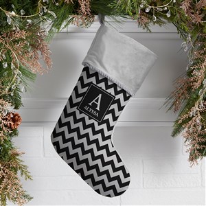 Christmas Custom Pattern Personalized Grey Christmas Stockings - 37676-GR