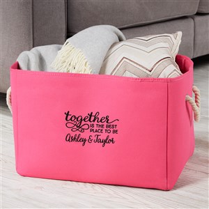 Together... Wedding Embroidered Storage Tote- Pink - 37739-P
