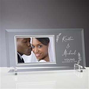 Elegant Couple Personalized Glass Picture Frame - 37829