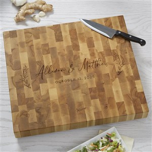 Elegant Couple Personalized 16x18  Wedding Butcher Block Cutting Board - 37832