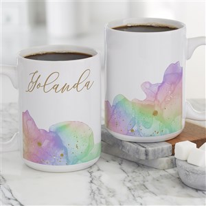 Birthstone Color Personalized Coffee Mug 15 oz.- White - 38849-L