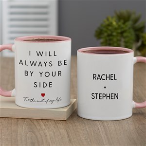 By Your Side Personalized Valentines Day Coffee Mug 11 oz.- Pink - 39139-P