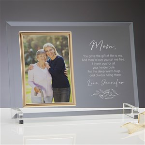 Floral Message For Mom Personalized Glass Frame - 39749