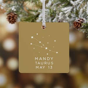Zodiac Constellation Personalized Ornament- 2.75quot; Metal - 1 Sided - 39958-1M