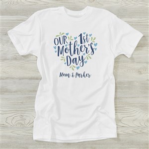 Our First Mothers Day Personalized Hanes® Adult T-Shirt - 40011-AT
