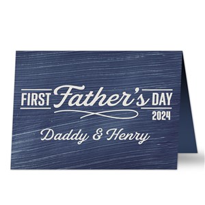 Daddys First Fathers Day Personalized Greeting Card - 40450