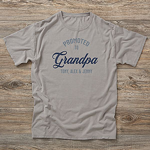 Promoted To Dad Personalized Hanes® Adult ComfortWash™ T-Shirt - 40696-CWT