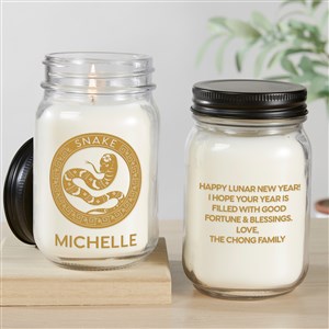 Lunar New Year Personalized Farmhouse Candle Jar - 40905