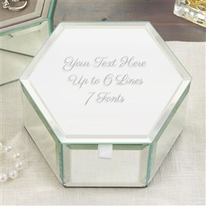 Engraved Message Personalized Mirrored Jewelry Box - 41006