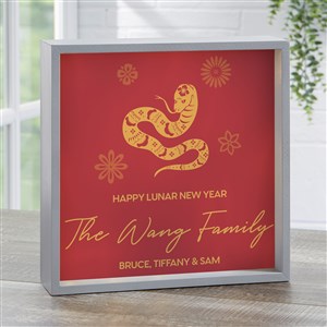 Lunar New Year Personalized LED Light Shadow Box- 10x10 - 41052-10x10