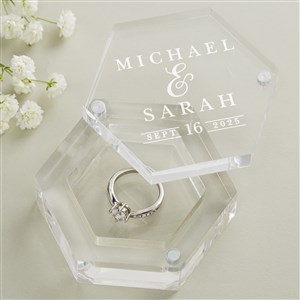 Moody Chic Personalized Acrylic Ring Box - 41246