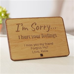 Im Sorry… Personalized Wood Postcard- Natural - 41381