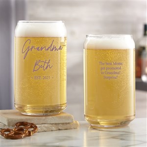 Grandma  Grandpa Established Printed 16oz. Beer Can Glass - 41472-B