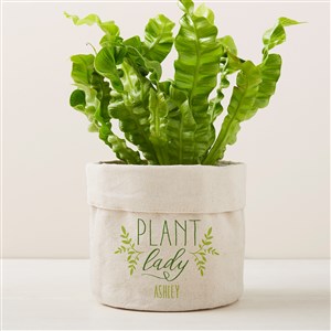 Plant Lady Personalized Canvas Flower Planter- 5x6 - 41689-S