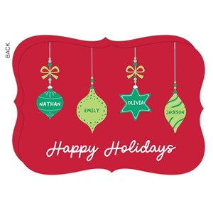 Retro Ornament Personalized Holiday Card - 42456-S