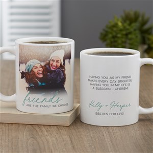 Friends Are The Family We Choose Personalized Coffee Mug 11 oz.- White - 44205-S