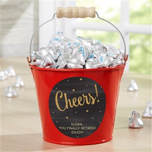 Congratulation Personalized Mini Metal Bucket-Red - 44217-R