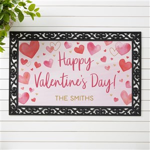 Painted Hearts Personalized Doormat- 20x35 - 44534-M