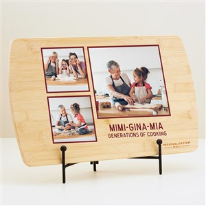 Photo Perfect  Personalized Wood Cutting Board-3 Photos - 44631